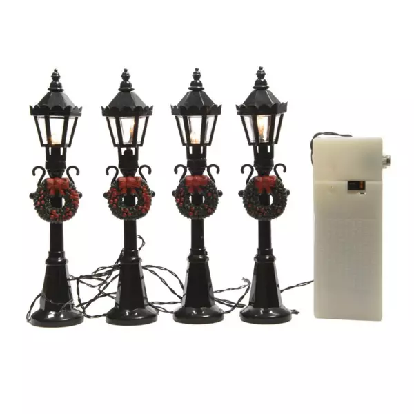 Lote de faroles iluminados para habilitar un pueblo