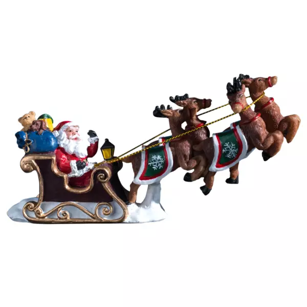 Slitta di babbo Natale in volo