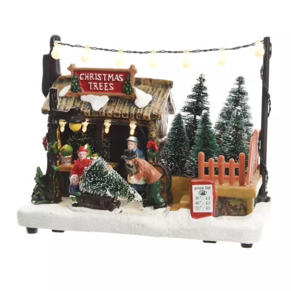 Beleuchtete Weihnachtsdorf-Szene Weihnachtsmarkt Batteriebetrieben