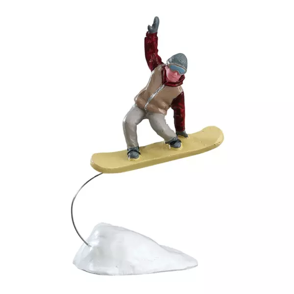Personnages Lemax Saut en snowboard