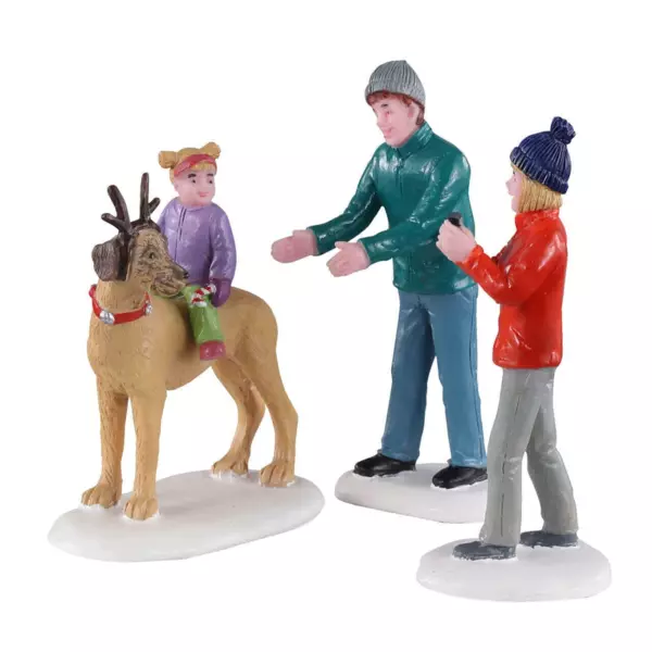 Personajes Lemax Rover  se disfraza de Rudolph