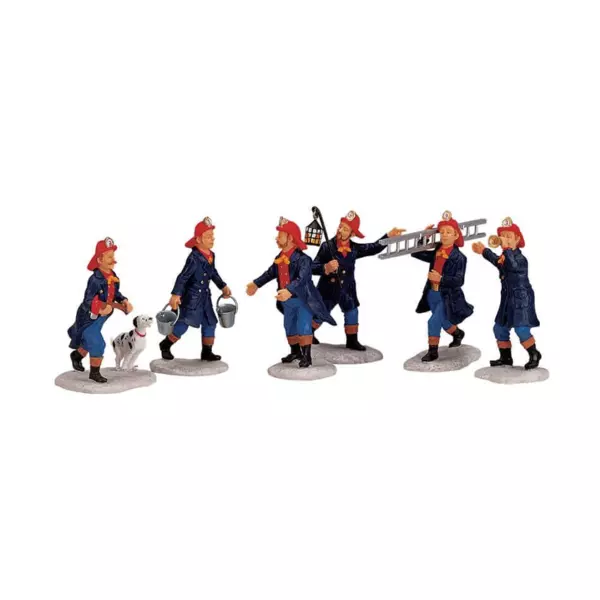 Personnages Lemax Les pompiers