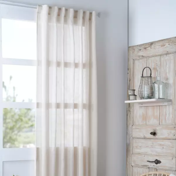 Gardine mit Kr�uselband (140 x 260 cm) Madrid Cremewei�