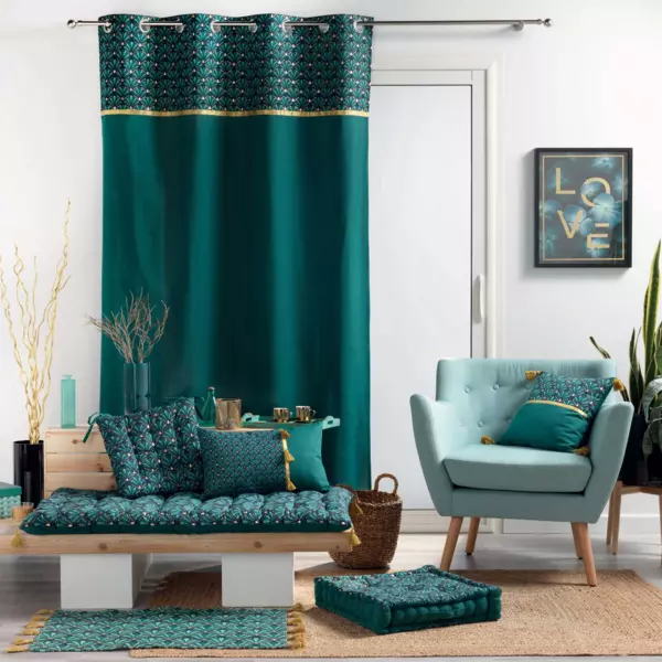 Tenda cotone (140 x 240 cm) Artchic Blu ottanio