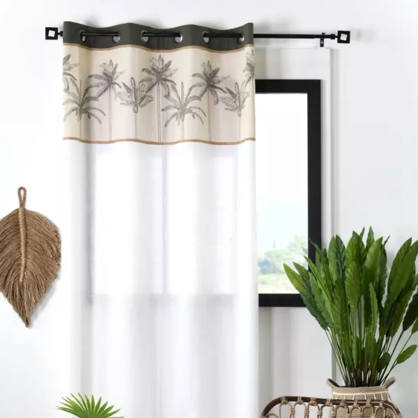 Bomuldsgardin (140 x 260 cm) Bako Beige
