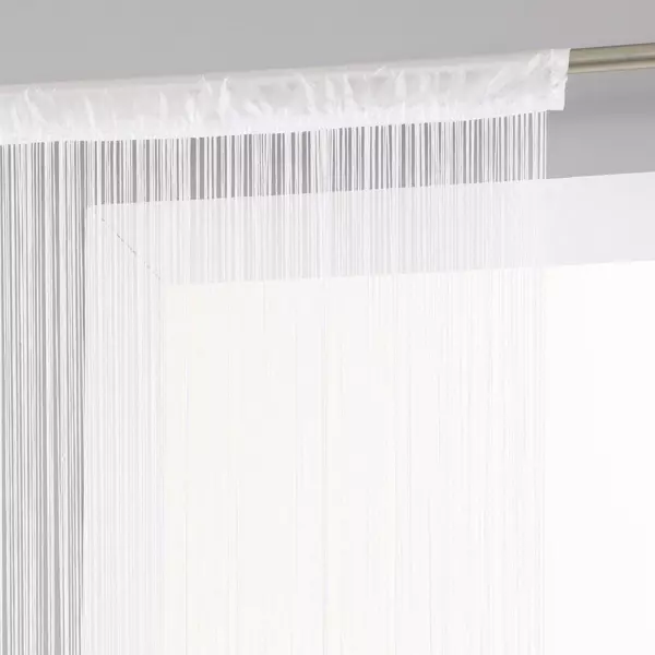 Tenda a fili (90 x H200 cm) Tinta unita Bianco