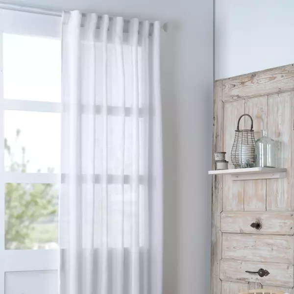 Gardine mit Kr�uselband (140 x 260 cm) Madrid Wei�