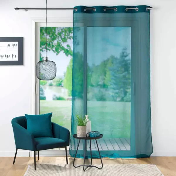 Visillo (140 x 240 cm) Casual Azul petróleo - Cortina/Visillo/ Estor ...