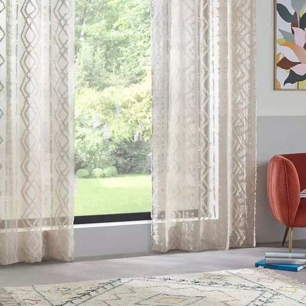 Gardin med �jer (140 x 240 cm) Salma Beige