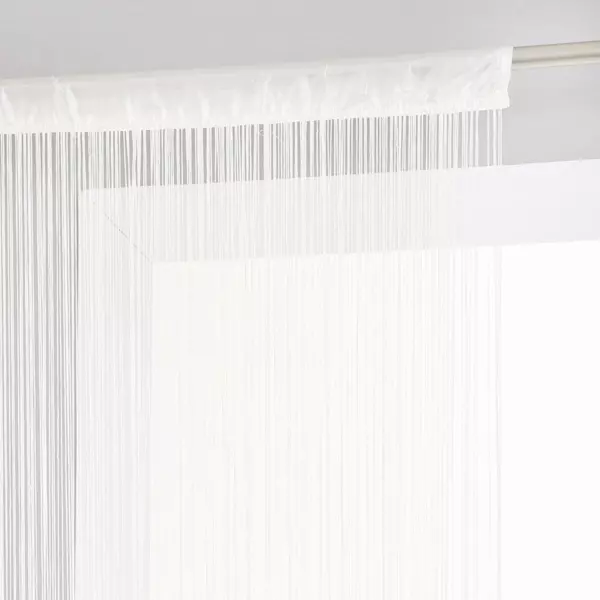 Fadenvorhang (90 x H200 cm) Einfarbig Cremewei�