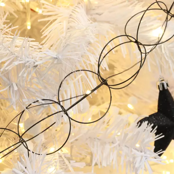 Lysk�de p� batteri med 20 LED (1,9 m) Ringe Varm hvid