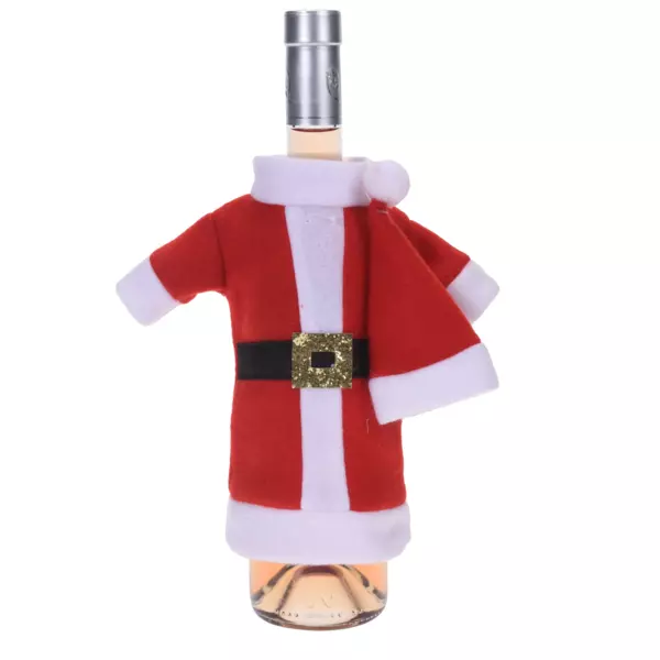 Mantel f�r Flaschen Weihnachtsmann Rot
