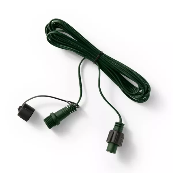 Conector alargador del cable verde 5 m 2 para luces de Navidad sistema LED Conect 24V