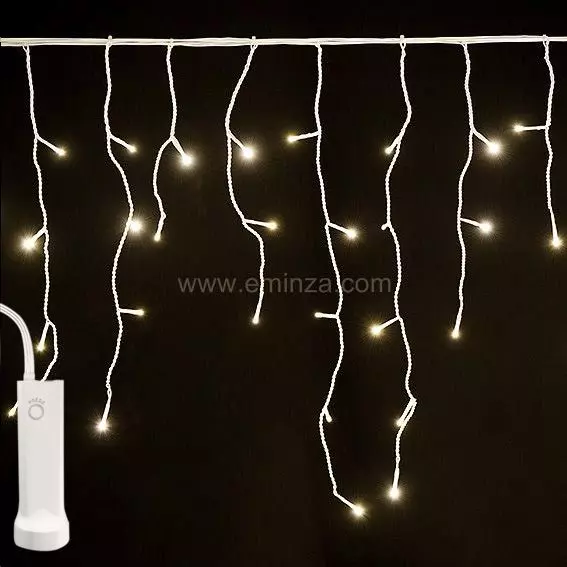 Stalattite luminosa 7 m 192 LED Durawise Bianco caldo