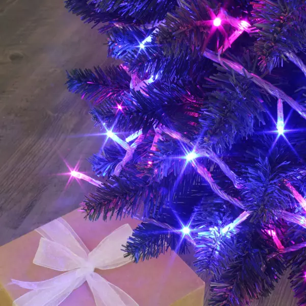 Lichterkette zweifarbig 8 m Rosa & Blau 128 LEDs