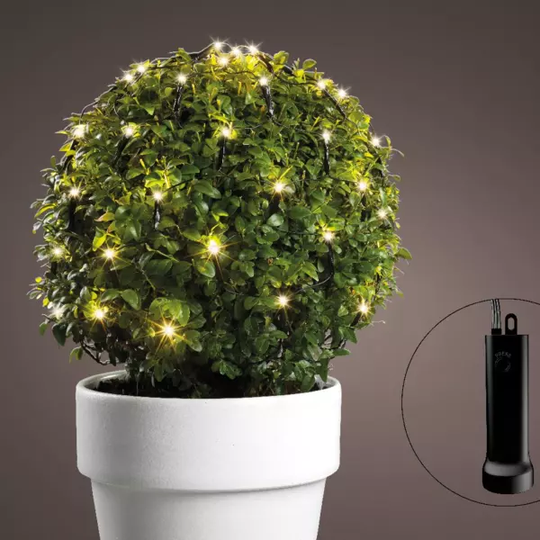 Filet lumineux � piles D50 cm 84 LED Durawise Blanc chaud