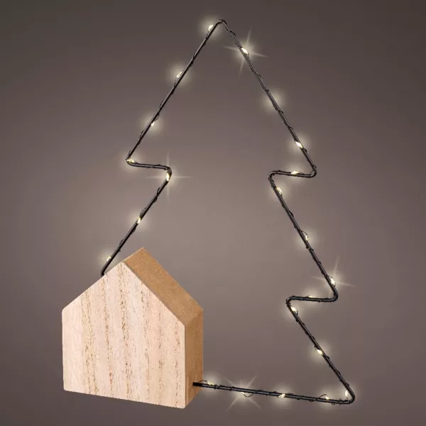 LED Tanne Alpina batteriebetrieben Klein Warmwei� 22 LEDs