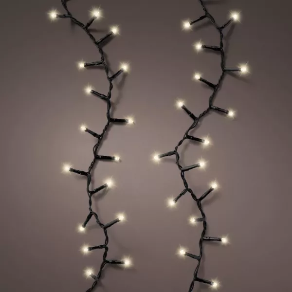 Cascata di luci a pile 2 m 512 LED CN Durawise Bianco caldo