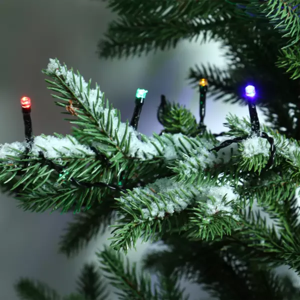Guirlande lumineuse Durawise � piles 14,30 m 192 LED c�ble noir Multicolore