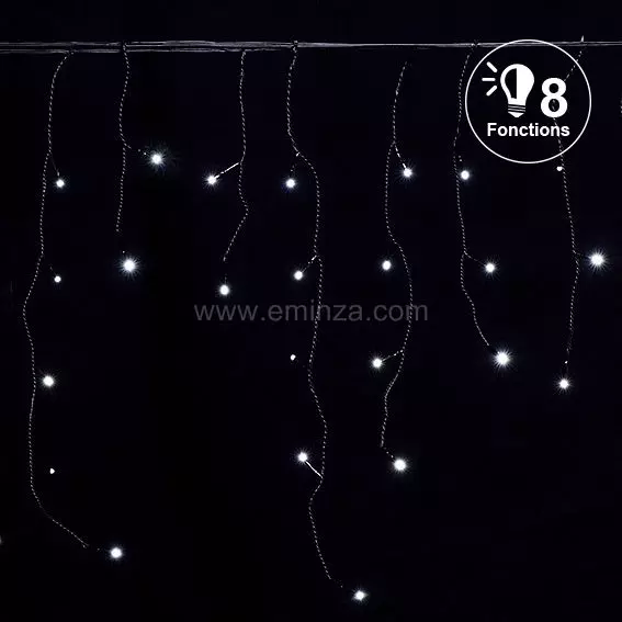 Stalattite luminosa lung.7,50 m Bianco freddo 175 LED CN