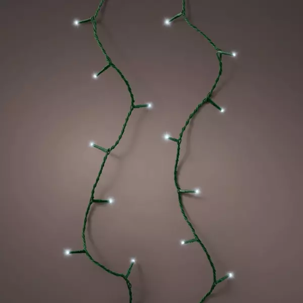 Guirlande lumineuse 18,70 m 250 LED c�ble vert Raccordable Blanc froid