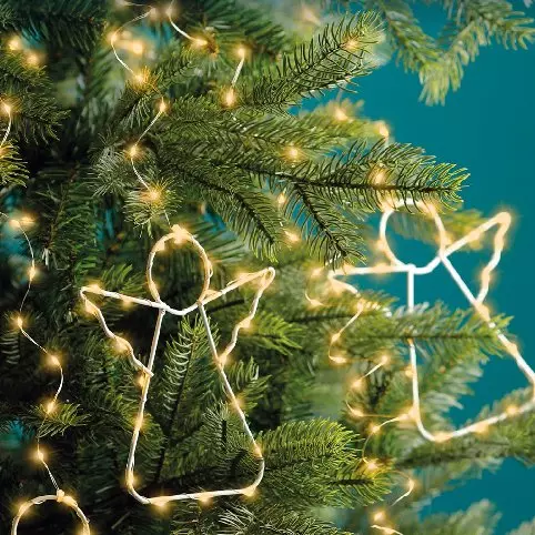 Lichtgordijn voor kerstboom  Micro Led Engel H2,10 m Extra warm wit 762 LED