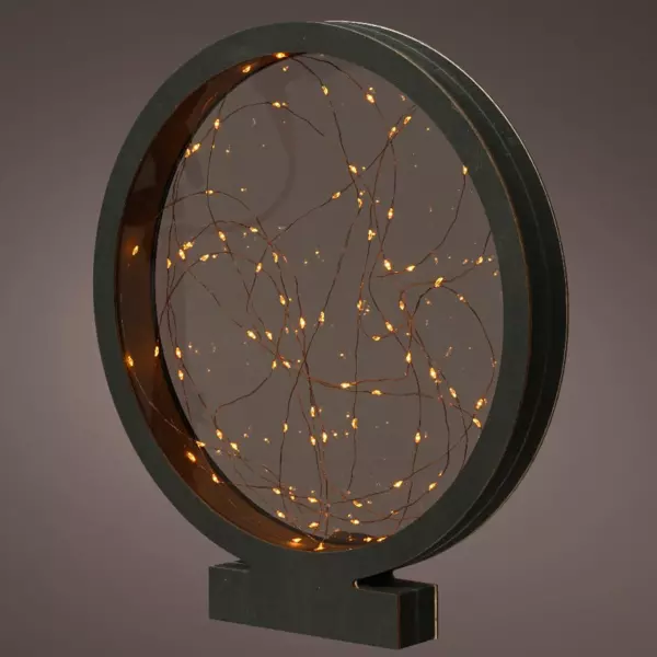 Cercle lumineux � piles 40 LED (H27 cm) Savoie Blanc chaud