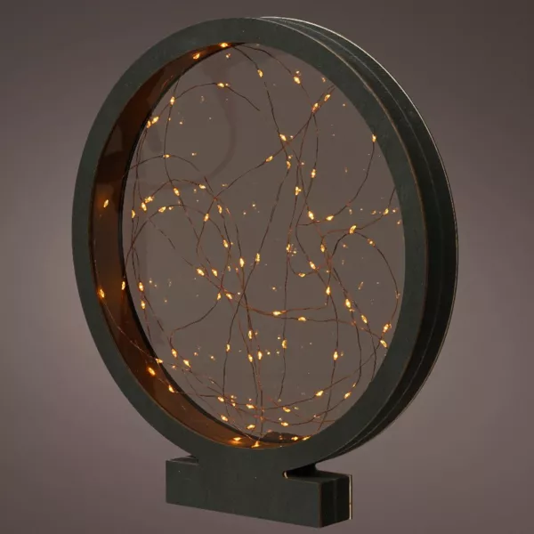  C�rculo  Eliza con pilas con luz Blanco c�lido 80 LED