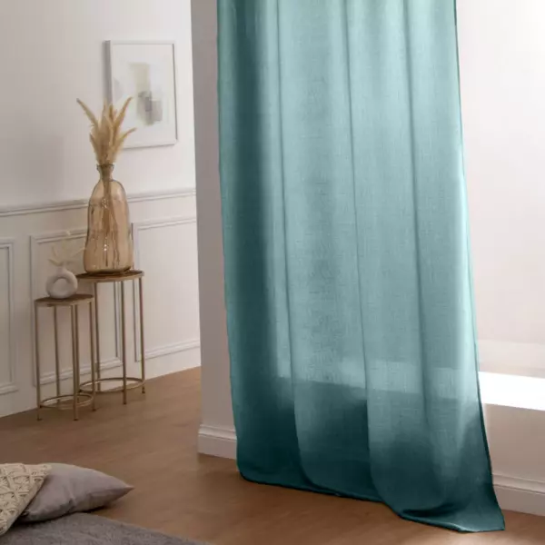 Rideau oeillets (140 x H260 cm) B�a Bleu canard