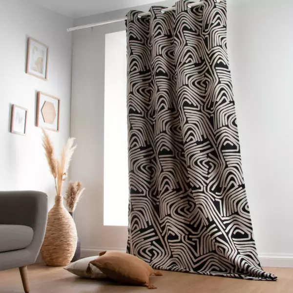 Vorhang (140 x 260 cm) Nairobi Schwarz