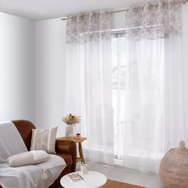 Tenda trasparente (140 x 240 cm) Rosa Marrone