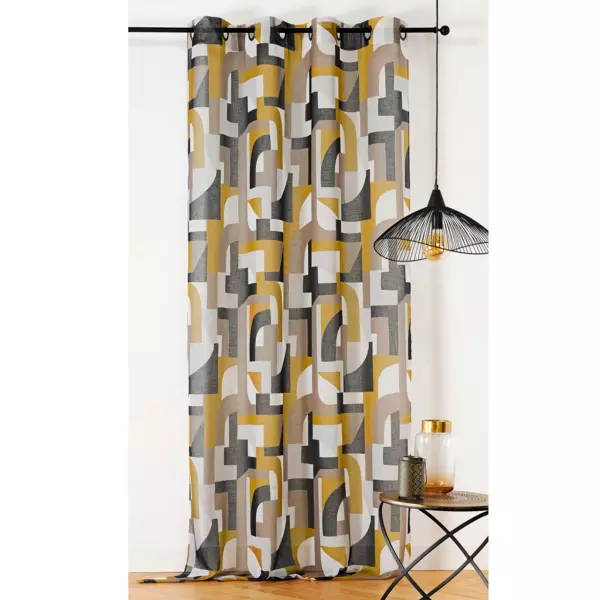 Tenda trasparente (145 x 280 cm) Antik Giallo senape