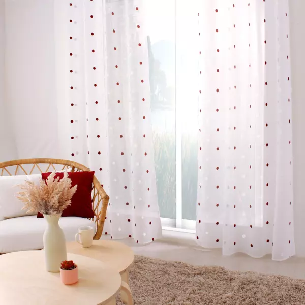 Voilage �illets (140 x 240 cm) Pointia Bordeaux