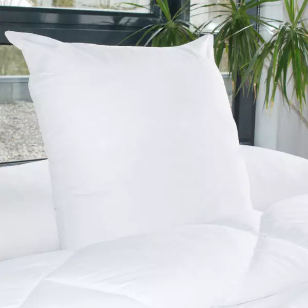 2er Set Quadratische Kopfkissen (60 cm) Volume Wei�