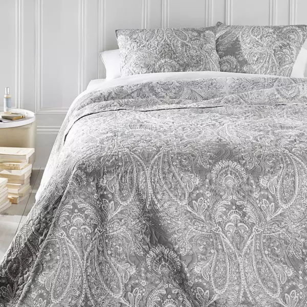 Couvre-lit et taies d'oreiller (240 x 260 cm) Marie Gris clair