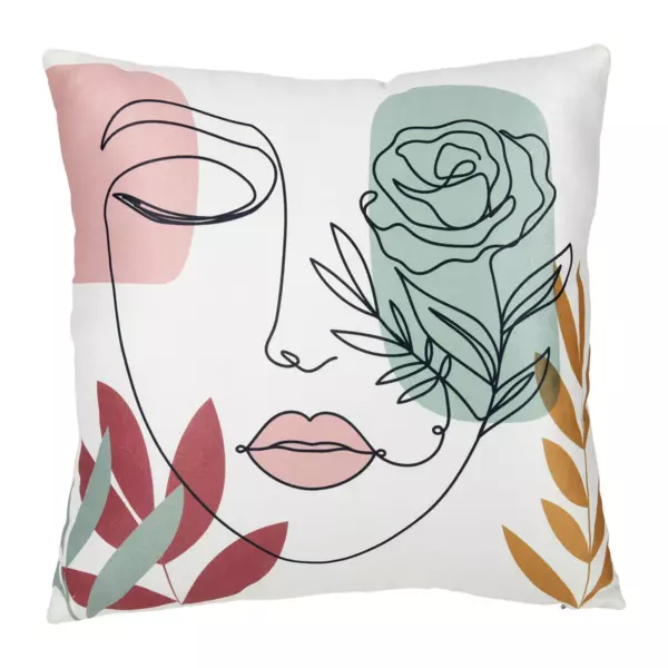 Housse de coussin carr�e (40 x 40 cm) Visage Multicolore