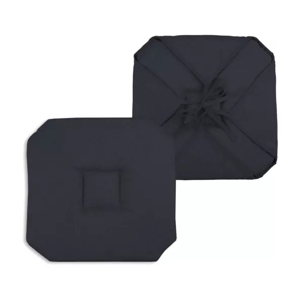 Firkantet stoles�dehynde med flapper (40 x 40 cm) B�a Sort Kul