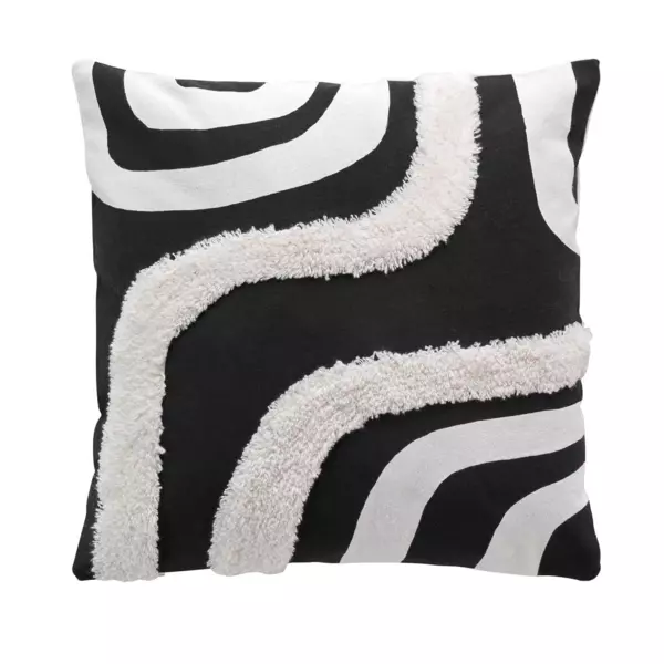 Funda para coj�n cuadrado en algod�n (40 cm) Mirade Negro