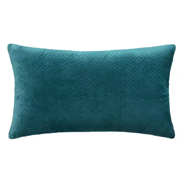 Coussin rectangulaire velours (30 x 50 cm) Dolce Bleu canard