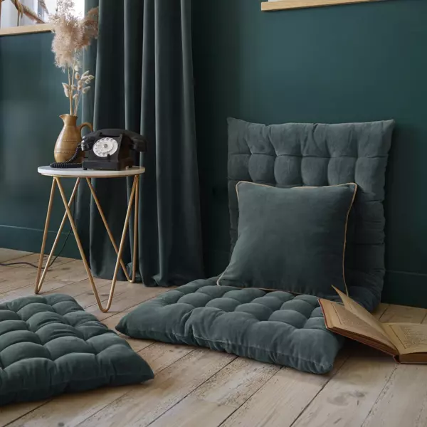 Matelas de sol velours de coton (60 x 120 cm) Victor Gris ardoise