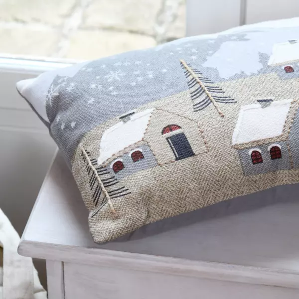 Coussin rectangulaire coton (30 x 50 cm) Cornouailles Gris