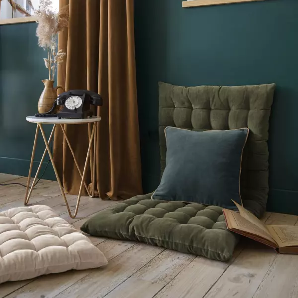 Matelas de sol velours de coton (60 x 120 cm) Victor Vert thym