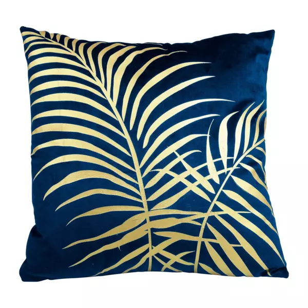 Housse de coussin carr�e (40 x 40 cm) Palm Bleue