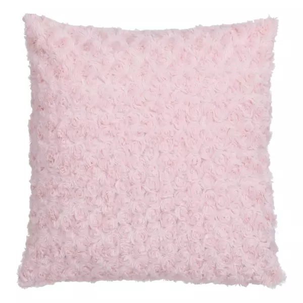 Coussin carr� (45 x 45 cm) Boucl�e Rose