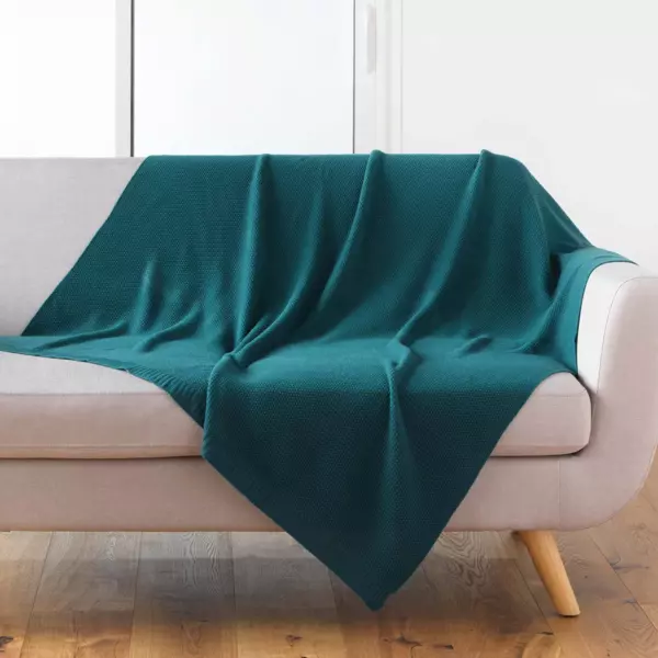 Plaid (150 cm) Tricotine Vert �meraude