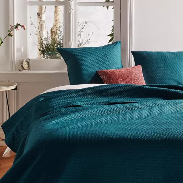 Bedsprei en kussenslopen (240 x 260 cm) Dolce Eendsblauw