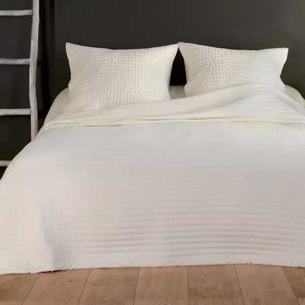 Couvre-lit et taies d'oreiller (250 x 260 cm) Riviera Beige