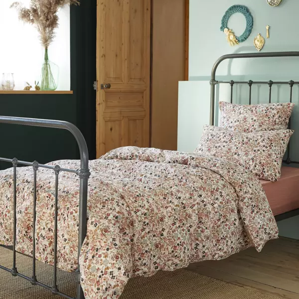 Musselin-Bettbezug (140 x 200 cm) Constance Beige