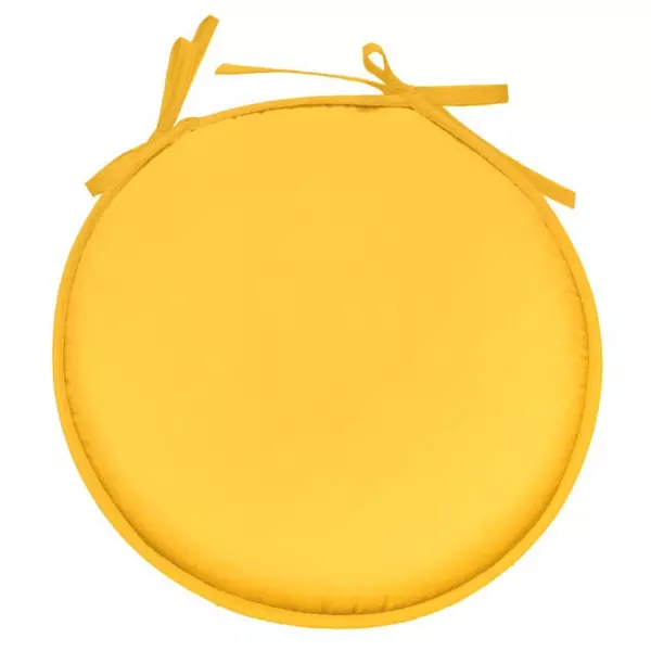 Galette de chaise ronde (40 cm) Nelson Jaune