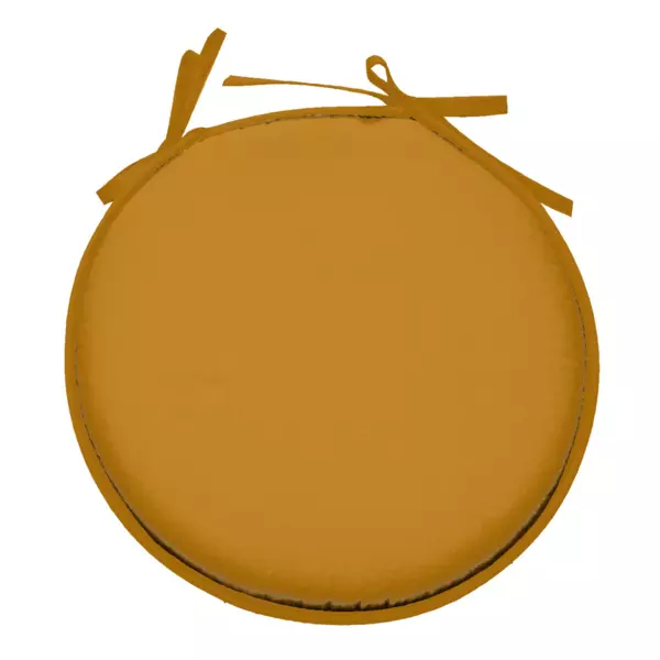 Cuscino per sedia rotondo Nelson Giallo curry